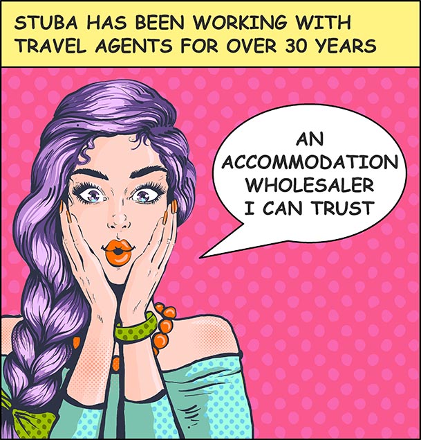 Finally an accommodation wholesaler I can trust – Stuba has been working with travel agents for over 30 years and are ATAS and AFTA acrredited